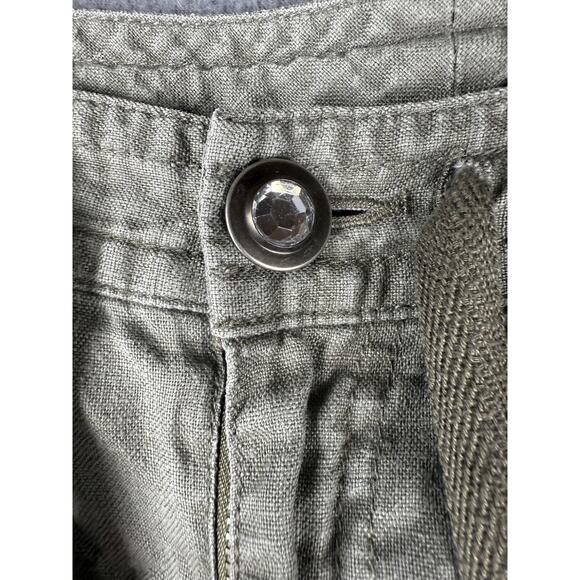 INC International Concepts Women Pants 14 Gray Beige Linen Wide Leg - Picture 3 of 8